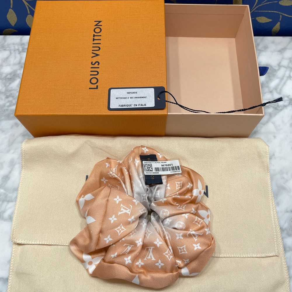 Louis Vuitton Monogram Gradient Mist Scrunchy By The Pool